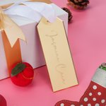 Personnalisé Gravé Nom Acrylique Miroir Étiquette de bas Lumières de Noël Décoration de l'arbre Cadeau de Noël pour la famille Amis