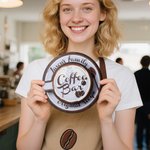 Personlig Latte art Cappuccino 3D kaffekopp Omgivande LED-ljus med texter Hem Kaffe Bar Dekor Öppning Födelsedagspresent för kaffeälskare
