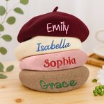 Cappello berretto in lana vintage personalizzato con nome ricamato Accessorio invernale Regalo di Natale per donne e uomini