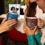 Personalisierte Vintage Herz Geburt Blume 11 oz Keramik Becher mit 1-12 Namen und Titel Geburtstag Weihnachten Geschenk für Mama Oma