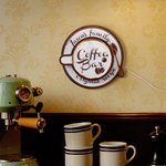 Personlig Latte art Cappuccino 3D kaffekopp Omgivande LED-ljus med texter Hem Kaffe Bar Dekor Öppning Födelsedagspresent för kaffeälskare