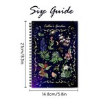 Cahier à spirales A5 gothique étoilé personnalisé avec nom Utilisation quotidienne Cadeau d'Halloween pour les amateurs de livres et les passionnés de plantes gothiques