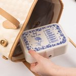 Spersonalizowane pudełko na biżuterię Toile De Jouy Birth Flower Bible Chapter Name PU Leather Birthday Christmas Gift for Christians Women