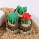 Spersonalizowany nadruk 3D Mini Cactus Clicky Fidget Toys z inicjałami Odstresowujący prezent urodzinowy na biurko dla miłośników roślin i dorosłych z ADHD