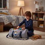 Personlig Cartoon Character Birth Flower Kid Seersucker Duffle Bag Overnight Sports Travel Essentials Bursdagsgave til gutter Jenter