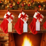 Personnalisé Gravé Nom Acrylique Miroir Étiquette de bas Lumières de Noël Décoration de l'arbre Cadeau de Noël pour la famille Amis