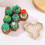 Spersonalizowany nadruk 3D Mini Cactus Clicky Fidget Toys z inicjałami Odstresowujący prezent urodzinowy na biurko dla miłośników roślin i dorosłych z ADHD