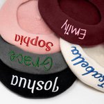 Cappello berretto in lana vintage personalizzato con nome ricamato Accessorio invernale Regalo di Natale per donne e uomini