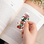 Clip segnalibro magnetico personalizzato con nome Babbo Natale Elk Design Regalo di Natale per amico amante dei libri