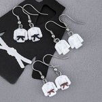 Personligt flerfärgat bälte Taekwondo jacka Stud Dangle med örhängen Display Card Födelsedag Game Day Present för kampsport Karate älskare