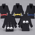 Personligt flerfärgat bälte Taekwondo jacka Stud Dangle med örhängen Display Card Födelsedag Game Day Present för kampsport Karate älskare
