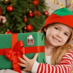 Personalisierte Weihnachtsmann Weihnachten erste wasserdichte Aufkleber Etiketten mit Namen Weihnachtsdekoration Party Favors für Familie Kinder