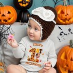 Personlig söt halloweenkostym med tecknad karaktär Baby Romper med namn 1:a halloweenpresent till nyblivna föräldrar