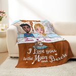 Gepersonaliseerde Cartoon Kerstmuts Vrouw Man Kat Zachte Deken met Naam en Tekst Home Decor Kerstcadeau voor Koppels