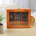 Bibliothèque miniature en bois personnalisée pour soulager l'anxiété avec texte et mini-livres Décoration de bibliothèque pour la maison Cadeau d'anniversaire pour les amoureux des livres