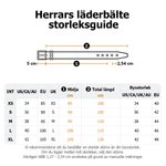 Personligt graverat läderbälte med spår för män med namn Fars dag Födelsedagspresent till far farfar