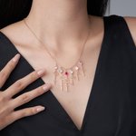 Gepersonaliseerde 1-8 Geboortesteen & Naam Hangende Hangers Familieketting Verjaardag Verjaardag Kerstcadeau voor Vrouwen Oma Moeder