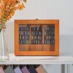 Bibliothèque miniature en bois personnalisée pour soulager l'anxiété avec texte et mini-livres Décoration de bibliothèque pour la maison Cadeau d'anniversaire pour les amoureux des livres