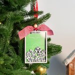 Personalised Football Field Jerseys Shaker Ornament with 1-20 Names and Numbers Team Club Appreciation Christmas Gift for Coach Manager Teammate