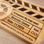 Personlig klaffbräda med filmlinjer Namn och datum Daglig användning Födelsedagspresent till matlagningsälskare Te-entusiaster