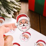 Etiquettes personnalisées pour le Père Noël avec nom Décoration de Noël pour la famille et les amis