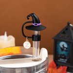 Personalized Bat Pumpkin Witch Hat Ghost Straw Topper with Initial Charm Accessory for Stanley Cup Halloween Gift for Family Friends