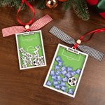 Personalised Football Field Jerseys Shaker Ornament with 1-20 Names and Numbers Team Club Appreciation Christmas Gift for Coach Manager Teammate