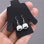Personligt flerfärgat bälte Taekwondo jacka Stud Dangle med örhängen Display Card Födelsedag Game Day Present för kampsport Karate älskare