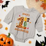 Personlig söt halloweenkostym med tecknad karaktär Baby Romper med namn 1:a halloweenpresent till nyblivna föräldrar