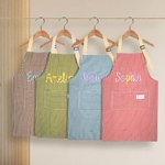 Grembiule regolabile personalizzato a righe multicolore con nome e tasca Festa del barbecue Regalo di compleanno per l'amante della cucina Amico della famiglia