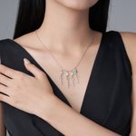 Gepersonaliseerde 1-8 Geboortesteen & Naam Hangende Hangers Familieketting Verjaardag Verjaardag Kerstcadeau voor Vrouwen Oma Moeder
