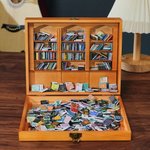 Bibliothèque miniature en bois personnalisée pour soulager l'anxiété avec texte et mini-livres Décoration de bibliothèque pour la maison Cadeau d'anniversaire pour les amoureux des livres