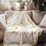 Spersonalizowany koc z imieniem i nazwiskiem Toile De Jouy Birth Flower Bible Chapter Soft Throw Blanket Baptism Birthday Christmas Gift for Women Christians