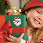 Etiquettes personnalisées pour le Père Noël avec nom Décoration de Noël pour la famille et les amis
