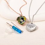 Gepersonaliseerde Sierlijke Foto Harturnketting met Gegraveerde Tekst Sympathie Herinneringsgeschenk voor Huisdierbezitters en Huisdierliefhebbers