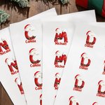 Personalisierte Weihnachtsmann Weihnachten erste wasserdichte Aufkleber Etiketten mit Namen Weihnachtsdekoration Party Favors für Familie Kinder