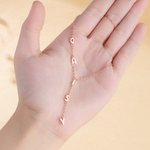 Spersonalizowany naszyjnik Bubble Letter Y Lariat z imieniem Dainty Biżuteria Rocznica Urodziny Prezent dla kobiet