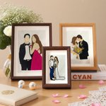 Personalized Embroidered Art Painting Photo Frame Bedroom Decor Wedding Anniversary Gift for Couple