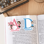 Marque-page magnétique avec initiales et nom Cadeau d'anniversaire pour les rats de bibliothèque