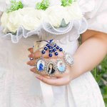 Ruban multicolore vintage personnalisé avec photo ou texte - Cadeau fiançailles et mariage pour la mariée et le couple