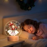 Gepersonaliseerde Dreamy Kerst Elf Maan Wolk LED Nachtlampje met Naam en Houten Base Nursery Room Decor Kerstcadeau voor Baby Kid