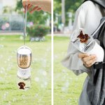 Personalised 3D Cartoon Dog Cat Design 2-in-1 Pet Water Bottle with Drinking Feeder and Name Pet Outdoor Supplies Birthday Gift for Pet Owners