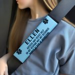 Personlig medisinsk varsling Tittel Mykt setebeltetrekk med navn og tekst Biltilbehør Autism Awareness Day Gave til autistiske barn Foreldre