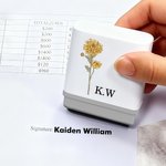 Gepersonaliseerde Geboorte Bloem Naam Draagbaar Stempel Dagelijks Gebruik Verjaardagscadeau voor Zakenpartners Vrienden Familie