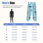 Personalised Cute Paw Checkerboard Print 1-4 Pet Photos Drawstring Long Pyjama Pants with Name Birthday Gift for Pet Lovers Owners