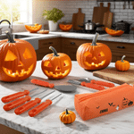 Personalized Ghost Halloween Pumpkin Carving Tools 7 Pcs Set with Name and Storage Bag Halloween Gift for Family Children 5