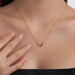 Marquesa personalizada Birthstones Collar Dainty Joyería Cumpleaños Aniversario Regalo de Navidad para ella
