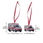 Personalised Ambulance Christmas Acrylic Ornament with Name Home Decor Christmas Gift for EMT Driver  Paramedic