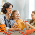 Personalized Ghost Halloween Pumpkin Carving Tools 7 Pcs Set with Name and Storage Bag Halloween Gift for Family Children 6