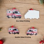 Personalised Ambulance Christmas Acrylic Ornament with Name Home Decor Christmas Gift for EMT Driver  Paramedic